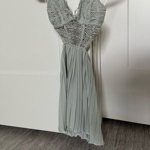 Pastel Romper Skort with lace detail